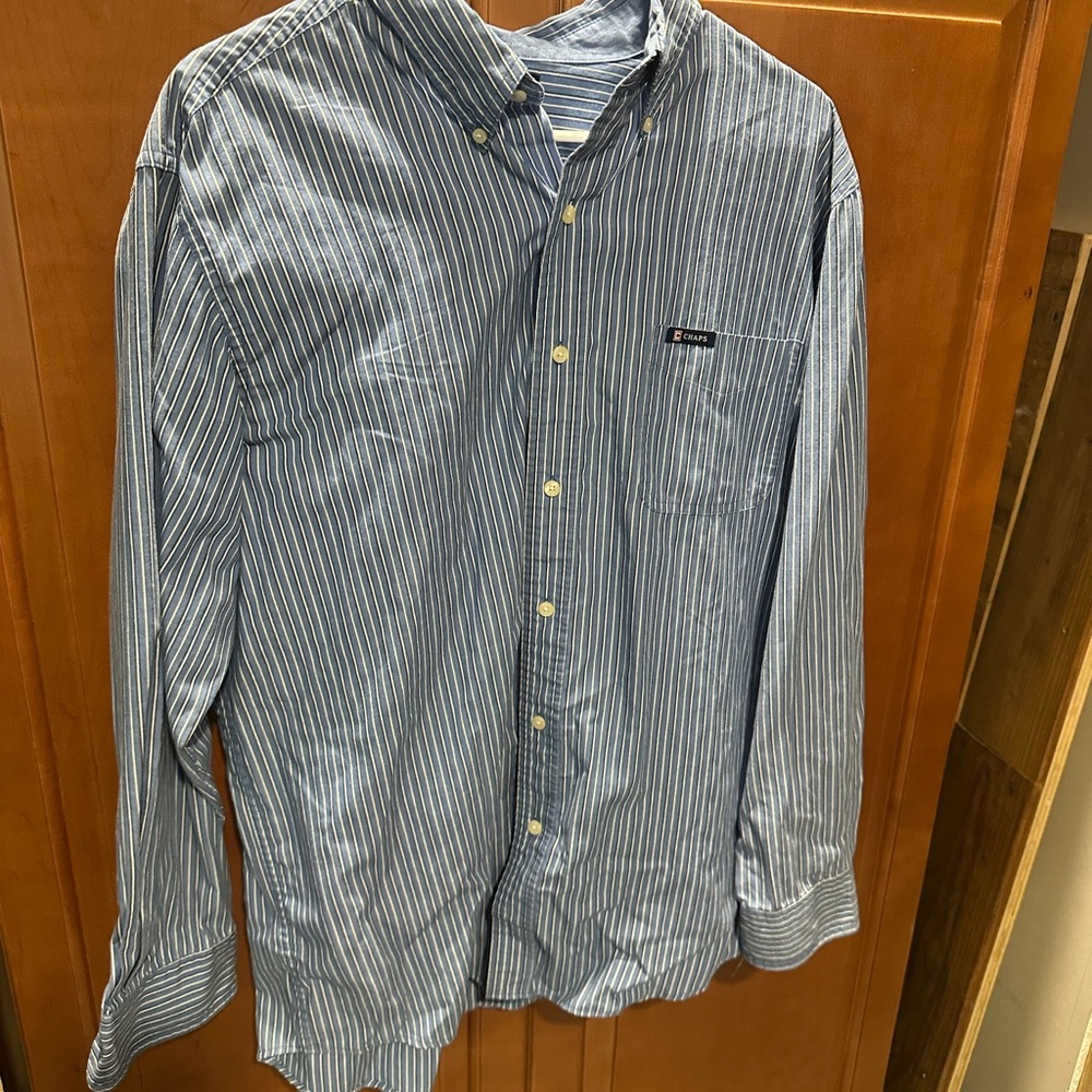 Chaps Blue Striped Men's Shirt